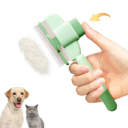 Professional Pet Comb for Dogs and Cats with Release Button Flea Cat Combs for Cats and Dogs - Easy to Use and Durable Grooming Tool Pet Products